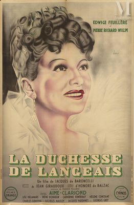 an old movie poster of a woman with curly hair
