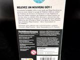 the back of a box with a label on it on a table