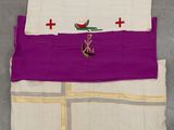 two pieces of cloth with a cross and a cross on it