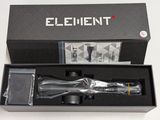 a black box with a silver pen inside of it