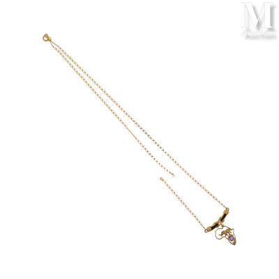 Collier Collier en alliage d'or jaune 9K (375°/°°), la chaîn…