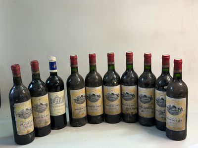 10 bouteilles Château PEDESCLUX 2 en 1986, 7 en 1992 et 1 en…