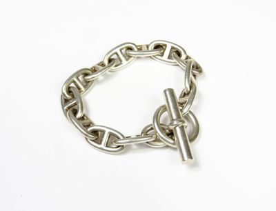 HERMES Paris iconique bracelet argent 925/°° « maille chaine…