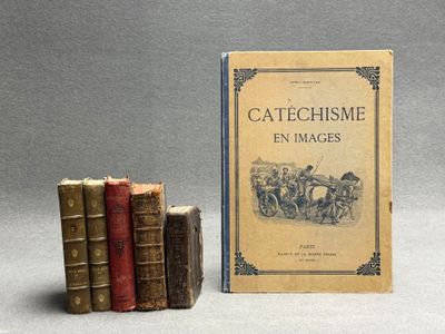 Six livres religieux XIX°: -Catéchisme en images. -Le curé d…