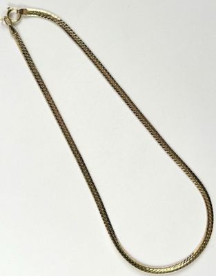 Collier en or 750 millièmes à maille serpent. - Photo 1