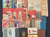 many old books on a black table
