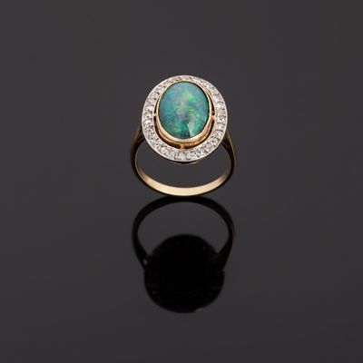 Bague en or jaune 750°°° (tête de cheval Province 1838-1919)…