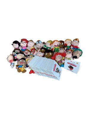a pile of stuffed animals sitting on top of each other
