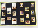 un livre avec des photos de personnes et des illustrations dessus
