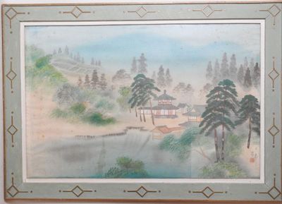 a picture of a painting on the wall of a house