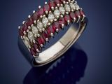 une bague en rubis et diamants, par personne
