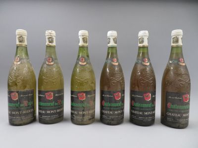 6 bouteilles de Châteauneuf du Pape 1989 et 1990 Château Mon…