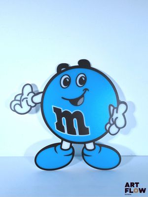 Plaque plexiglass M&Ms Dimensions : 48 x 51 cm