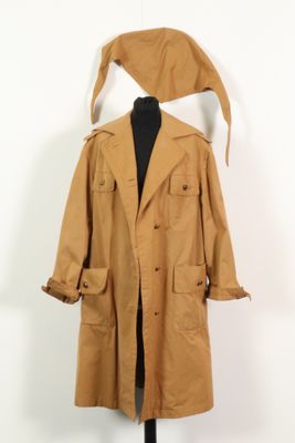 SPORTSMAN - Imperméable vintage en gabardine camel à capuche…