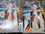 two boxes with two costumes of a man in a pirate hat and a woman in a pirate costume