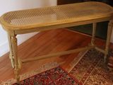 a table with a basket on top of it in a room