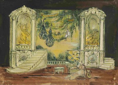 IRINA STENBERG (1905–1985) Décor de scène pour Sobaka na sen…