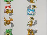 une image représentant une photo représentant une photo d'animaux et de lettres