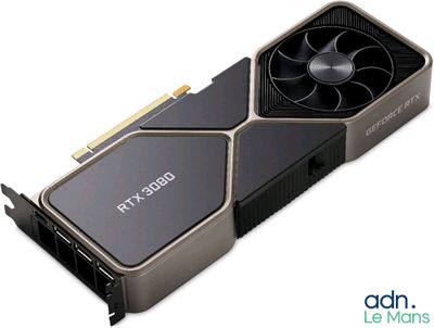 a close up of a video card on a white surface