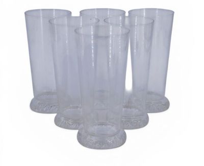 DAUM SIX VERRES A ORANGEADE en cristal.