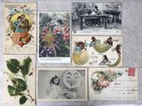 de nombreuses cartes postales anciennes sur lesquelles figurent des personnes
