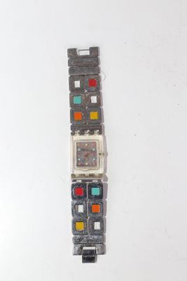MONTRE SWATCH "Full and Empty " Vintage Bracelet métal bross…