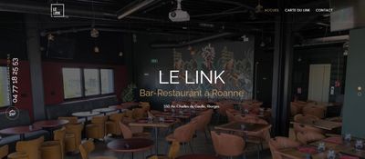restaurant website design for le link restaurant and lounges