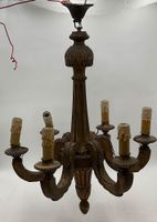 Lustre a six branches en bois sculpté doré de style Louis XV…