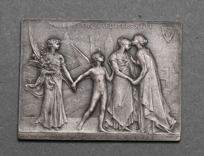 an image of a plaque with a woman holding a man ' s hand and a man holding a woman ' s hand