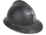 a black helmet with a eagle on it
