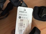 a label on the back of a backpack that says hyban 2 0
