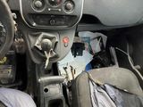 a car dashboard with a bunch of items in it