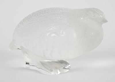 LALIQUE FRANCE Sculpture en verre moulé pressé translucide f…