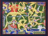 an image of a painting of a group of people dancing