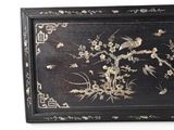a picture of a decorative box with birds and flowers on it