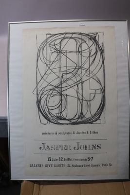 D'après Jasper JOHNS (1930) affiche lithographique de l'expo… - Photo 1