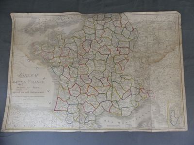 une carte de la France indiquant les routes et les grandes villes