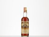 a bottle of whisky sitting on top of a table