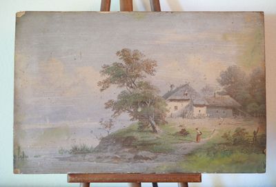 École du XIXe siècle Paysage animé