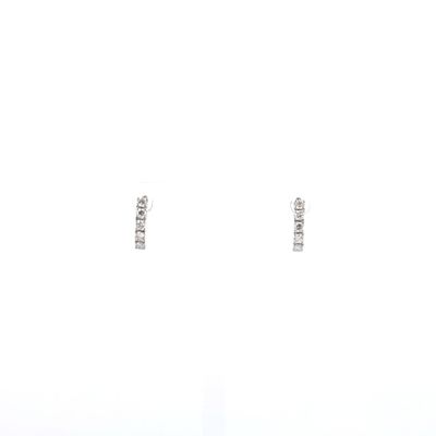 Travail français contemporain Paire de créoles en or gris 75…