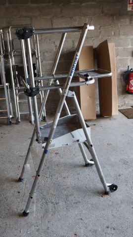 Plateforme aluminium FROFORT TUBESCA COMABI 3 marches, état quasi...