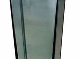 a glass vase that is sitting on a table