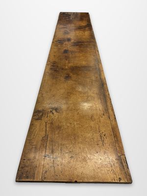 an old wooden table top on a white background