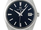 grand seikol men ' s watch with blue dial and stainless steel bracelet