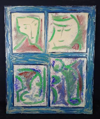 une image représentant un tableau où l'on voit un homme et une femme regardant par la fenêtre