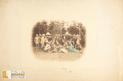 Photo en couleur ancienne indochine
