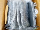 a box full of luggage that is wrapped up and ready to be shipped