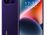 a purple smartphone with a camera on the back of it