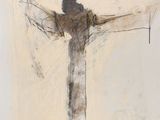 une image représentant un dessin d'un oiseau perché au sommet d'une croix