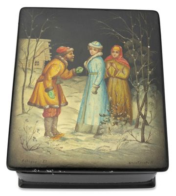 une photo d'une boîte sur laquelle figure une peinture